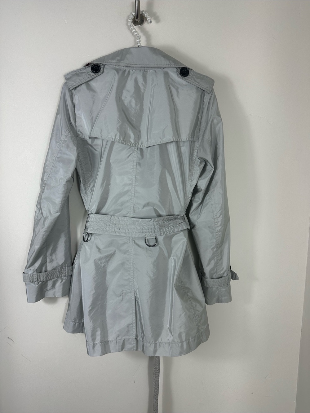 Burberry Brit Dove Grey Kerringdale Belted Trench Jacket 4 - Picture 3 of 16